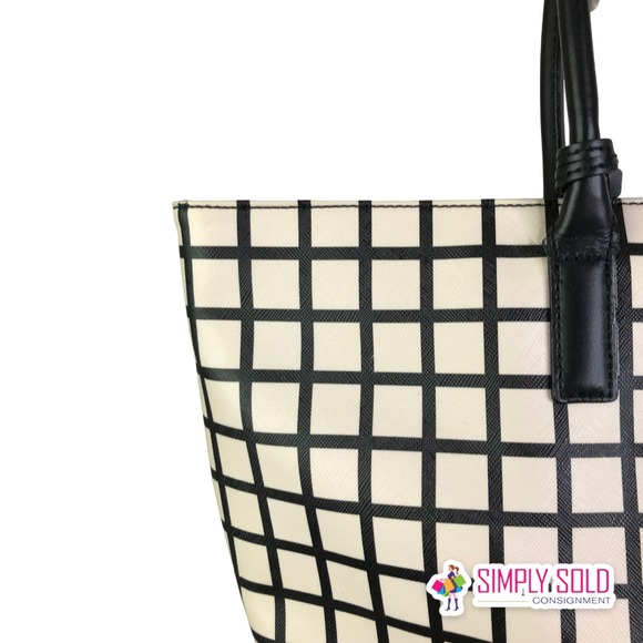 Kate Spade New York Penn Place Margareta Tote Women's Shoulder Bag Tan Black - Picture 5 of 11